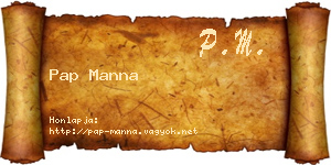 Pap Manna névjegykártya