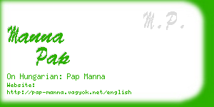 manna pap business card